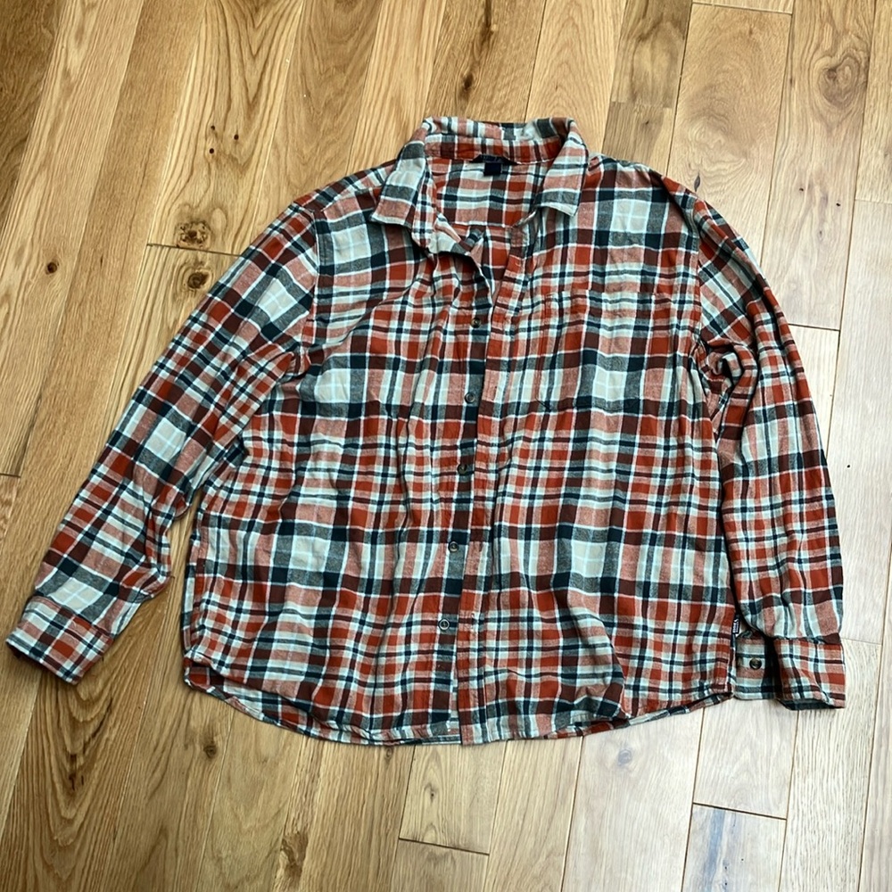Eddie Bauer plaid flannel Plaid Button-Up Shirt XXL